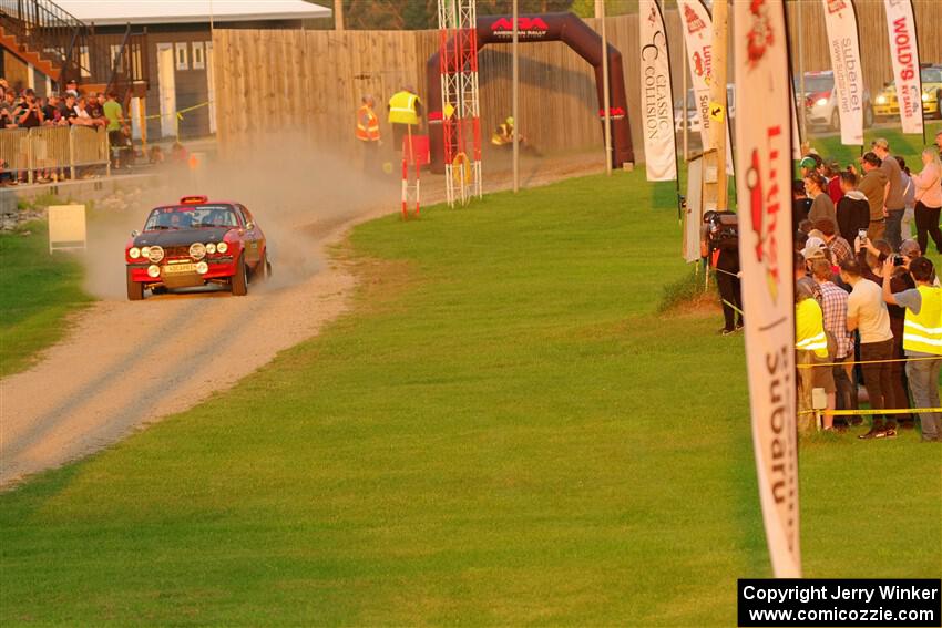 Mike Hurst / Randall Short Ford Capri on SS1, Soo Pass.