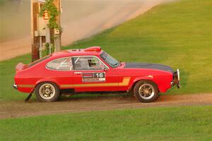 Mike Hurst / Randall Short Ford Capri on SS1, Soo Pass.