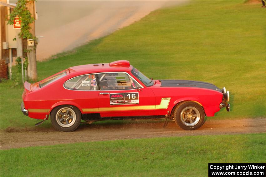 Mike Hurst / Randall Short Ford Capri on SS1, Soo Pass.