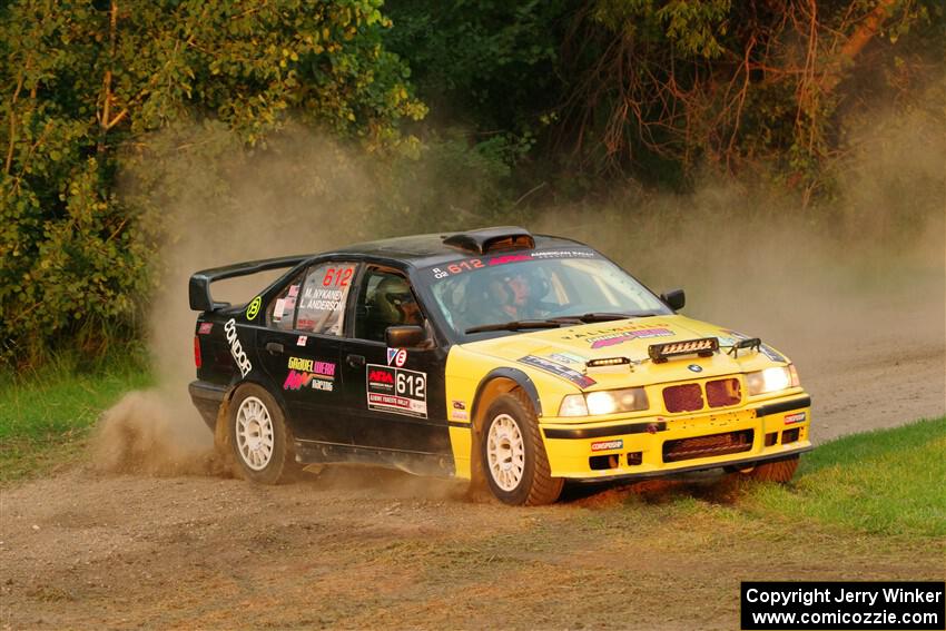 Matt Nykanen / Lars Anderson BMW 328i on SS1, Soo Pass.