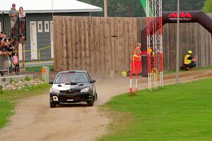 John Farrow / Michael Farrow Subaru WRX on SS1, Soo Pass.