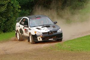 John Farrow / Michael Farrow Subaru WRX on SS1, Soo Pass.