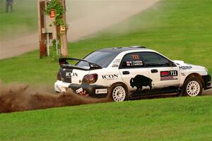 John Farrow / Michael Farrow Subaru WRX on SS1, Soo Pass.