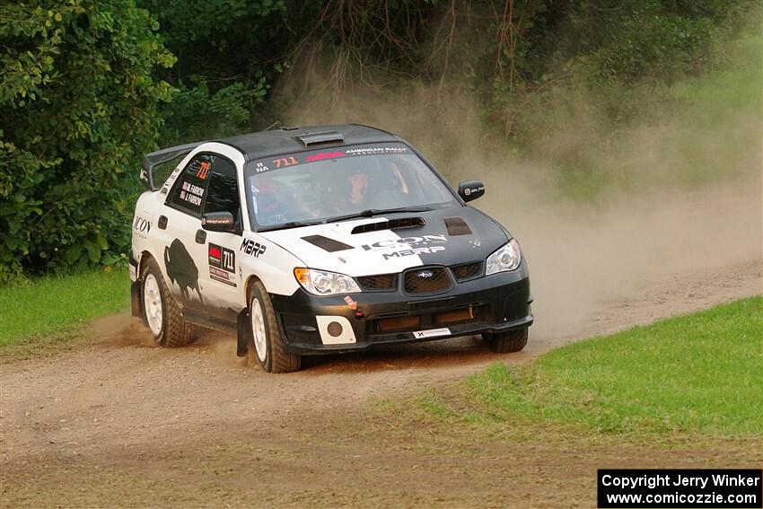 John Farrow / Michael Farrow Subaru WRX on SS1, Soo Pass.