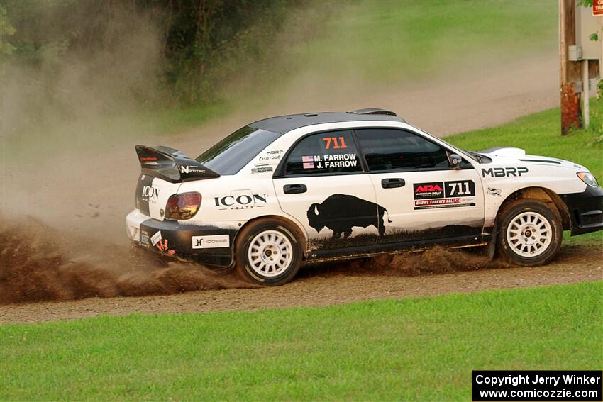 John Farrow / Michael Farrow Subaru WRX on SS1, Soo Pass.