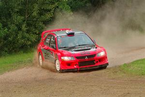 George Plsek / Danny Persein Mitsubishi Lancer WRC on SS1, Soo Pass.