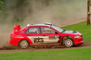 George Plsek / Danny Persein Mitsubishi Lancer WRC on SS1, Soo Pass.