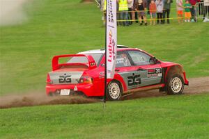 George Plsek / Danny Persein Mitsubishi Lancer WRC on SS1, Soo Pass.