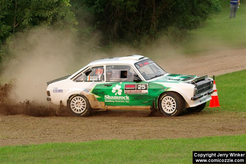 Seamus Burke / Gary McElhinney Ford Escort Mk II on SS1, Soo Pass.