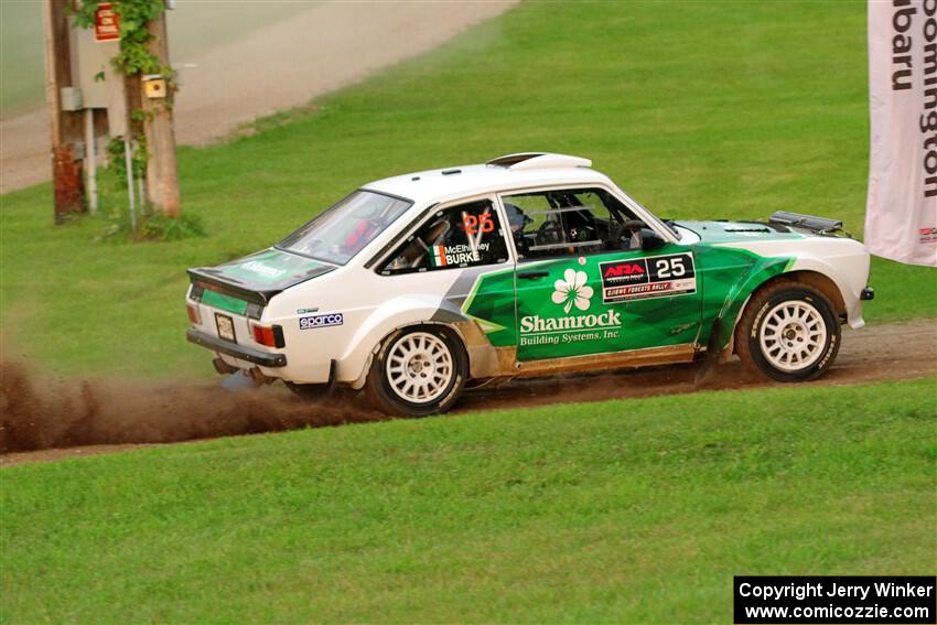 Seamus Burke / Gary McElhinney Ford Escort Mk II on SS1, Soo Pass.