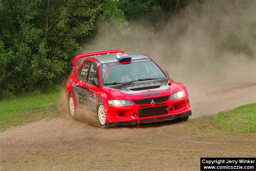 George Plsek / Danny Persein Mitsubishi Lancer WRC on SS1, Soo Pass.