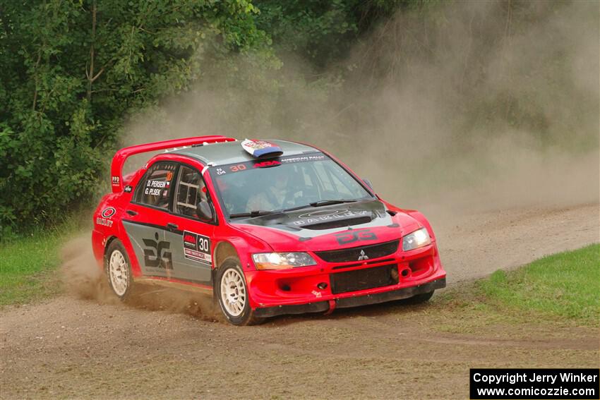 George Plsek / Danny Persein Mitsubishi Lancer WRC on SS1, Soo Pass.