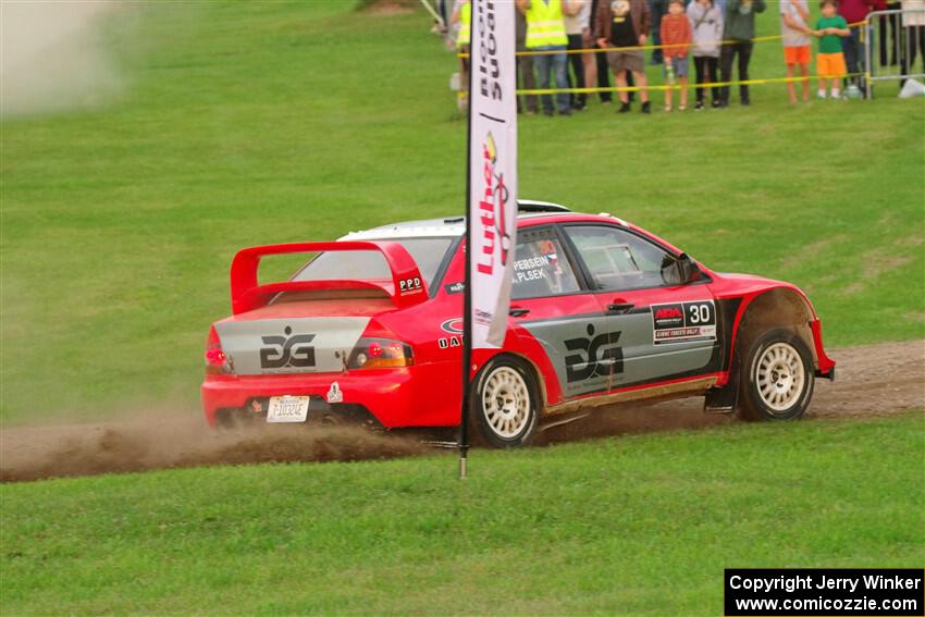 George Plsek / Danny Persein Mitsubishi Lancer WRC on SS1, Soo Pass.