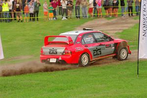 George Plsek / Danny Persein Mitsubishi Lancer WRC on SS1, Soo Pass.