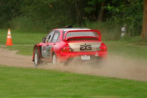 George Plsek / Danny Persein Mitsubishi Lancer WRC on SS1, Soo Pass.