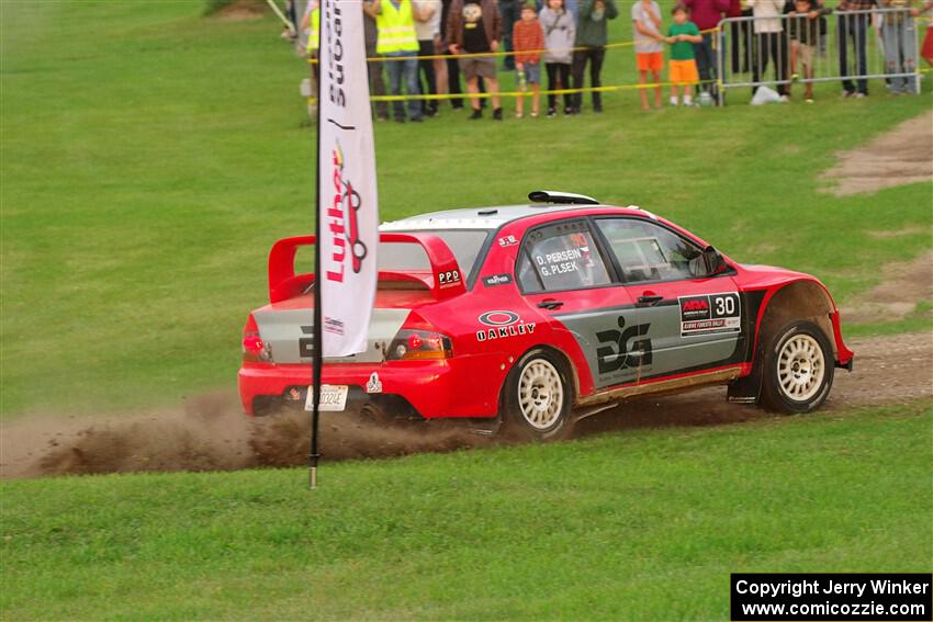 George Plsek / Danny Persein Mitsubishi Lancer WRC on SS1, Soo Pass.