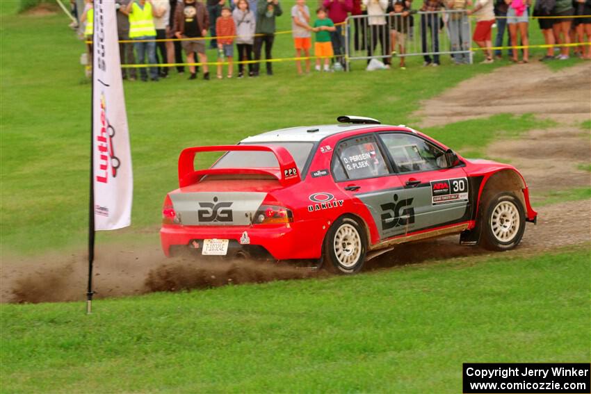 George Plsek / Danny Persein Mitsubishi Lancer WRC on SS1, Soo Pass.