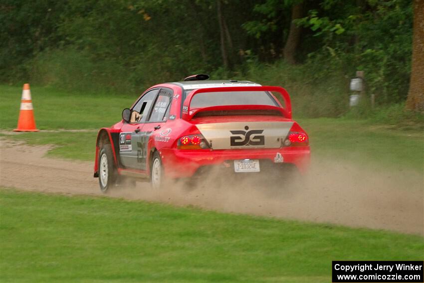 George Plsek / Danny Persein Mitsubishi Lancer WRC on SS1, Soo Pass.