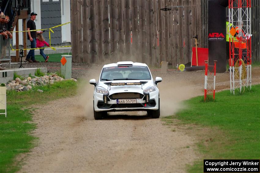 Javier Olivares / K.J. Miller Ford Fiesta Rally3 on SS1, Soo Pass.