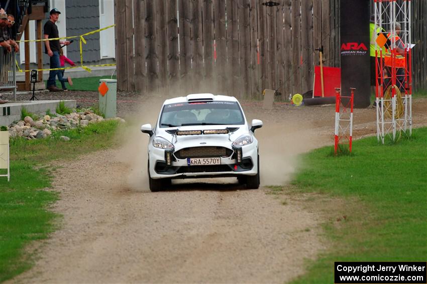 Javier Olivares / K.J. Miller Ford Fiesta Rally3 on SS1, Soo Pass.