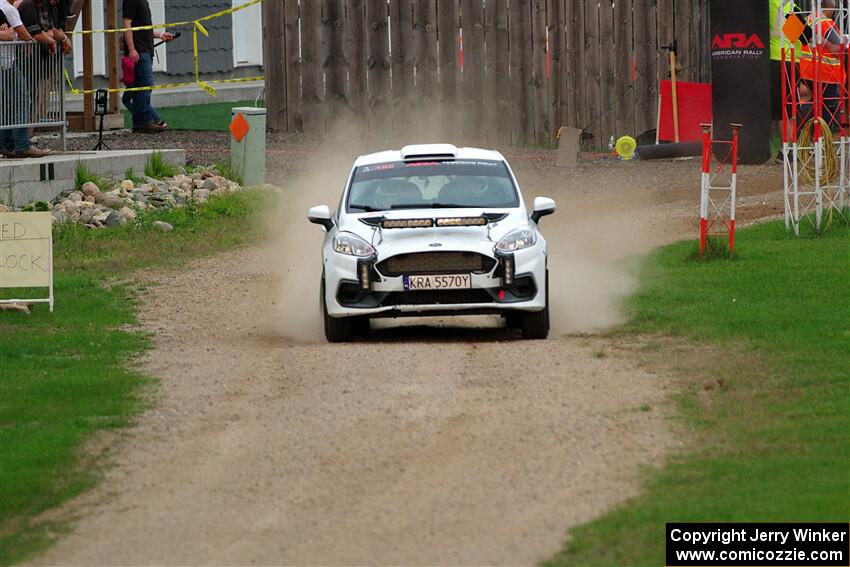 Javier Olivares / K.J. Miller Ford Fiesta Rally3 on SS1, Soo Pass.