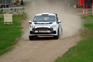 Javier Olivares / K.J. Miller Ford Fiesta Rally3 on SS1, Soo Pass.