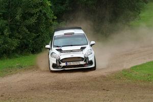 Javier Olivares / K.J. Miller Ford Fiesta Rally3 on SS1, Soo Pass.