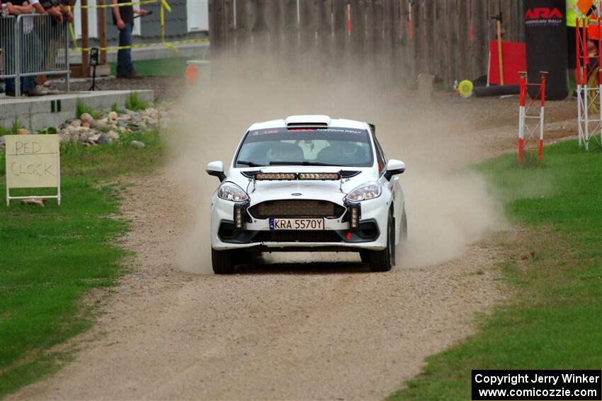 Javier Olivares / K.J. Miller Ford Fiesta Rally3 on SS1, Soo Pass.