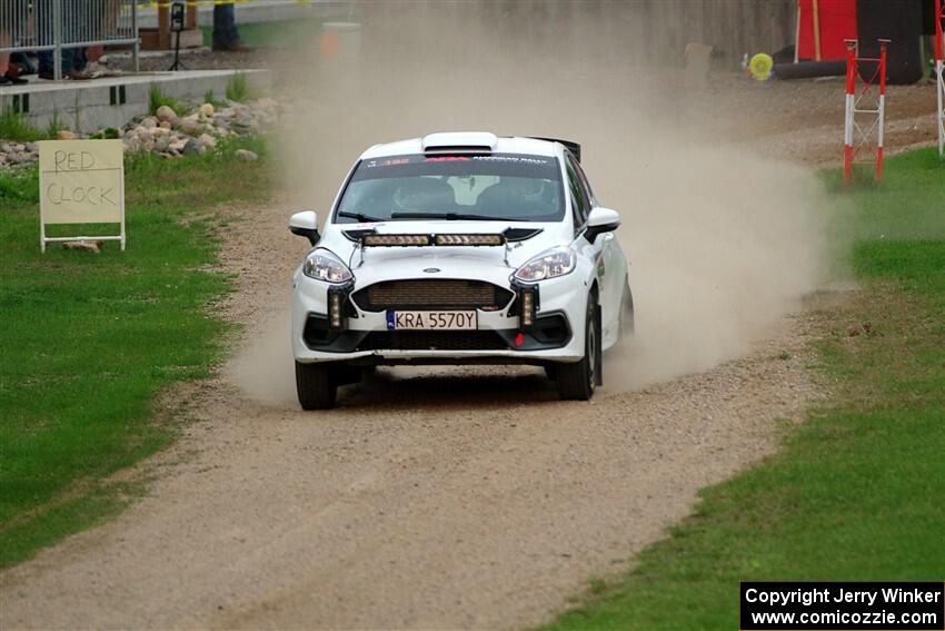 Javier Olivares / K.J. Miller Ford Fiesta Rally3 on SS1, Soo Pass.