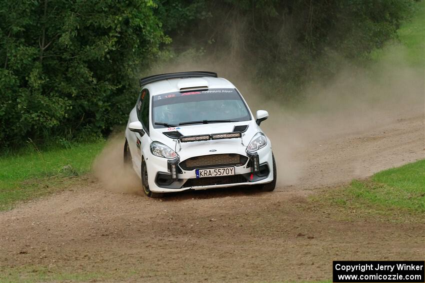 Javier Olivares / K.J. Miller Ford Fiesta Rally3 on SS1, Soo Pass.