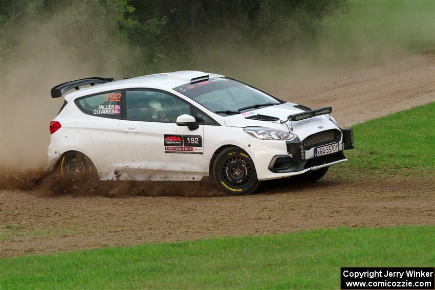 Javier Olivares / K.J. Miller Ford Fiesta Rally3 on SS1, Soo Pass.