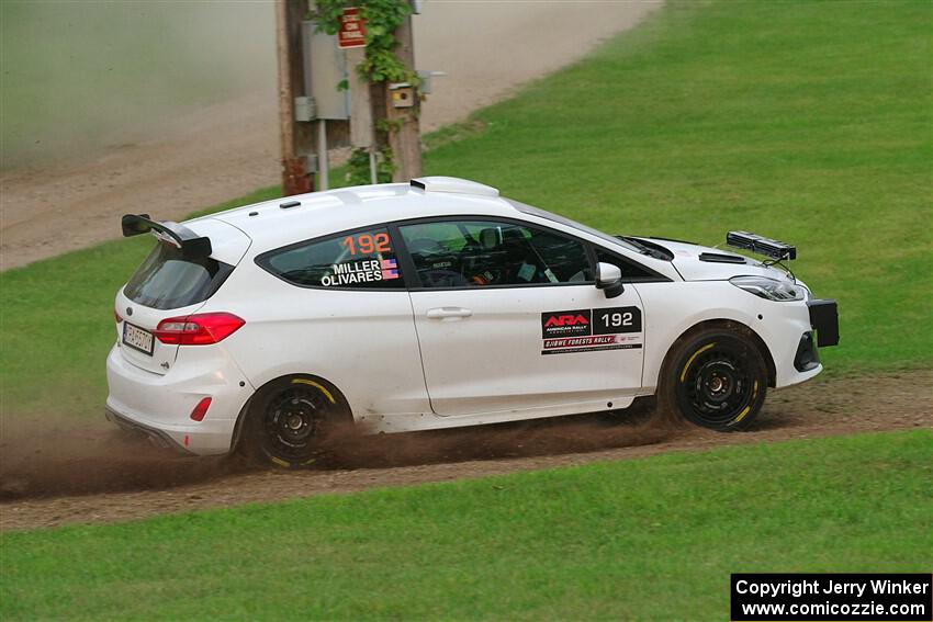 Javier Olivares / K.J. Miller Ford Fiesta Rally3 on SS1, Soo Pass.