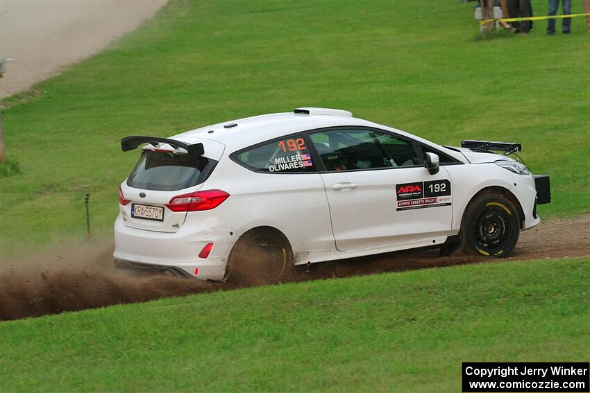 Javier Olivares / K.J. Miller Ford Fiesta Rally3 on SS1, Soo Pass.