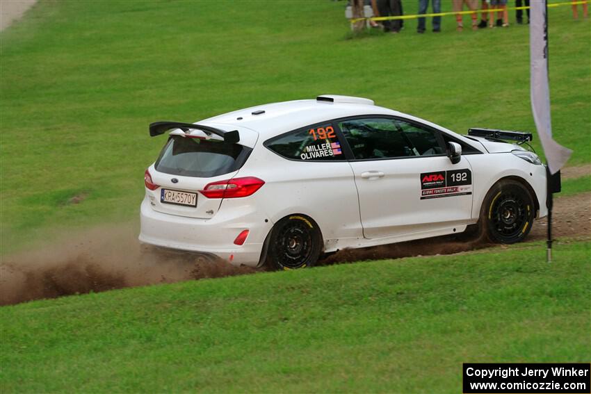 Javier Olivares / K.J. Miller Ford Fiesta Rally3 on SS1, Soo Pass.