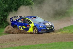 Travis Pastrana / Rhianon Gelsomino Subaru WRX ARA24 on SS1, Soo Pass.