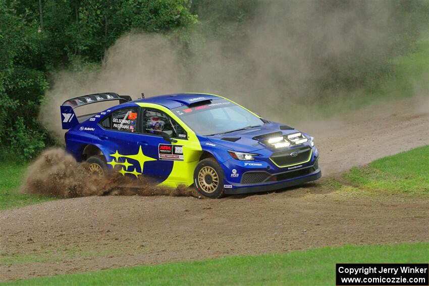 Travis Pastrana / Rhianon Gelsomino Subaru WRX ARA24 on SS1, Soo Pass.