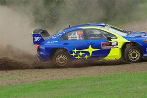 Travis Pastrana / Rhianon Gelsomino Subaru WRX ARA24 on SS1, Soo Pass.