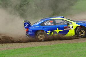 Travis Pastrana / Rhianon Gelsomino Subaru WRX ARA24 on SS1, Soo Pass.