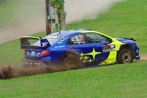 Travis Pastrana / Rhianon Gelsomino Subaru WRX ARA24 on SS1, Soo Pass.