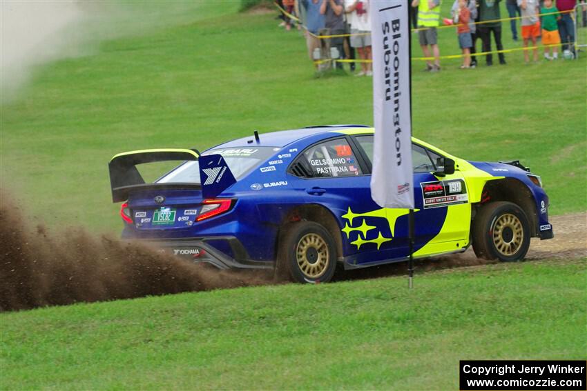 Travis Pastrana / Rhianon Gelsomino Subaru WRX ARA24 on SS1, Soo Pass.