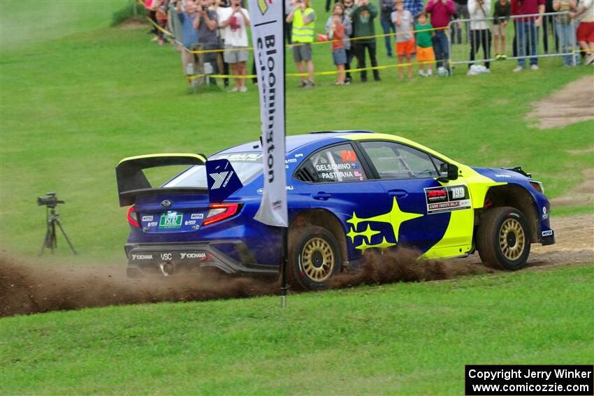 Travis Pastrana / Rhianon Gelsomino Subaru WRX ARA24 on SS1, Soo Pass.