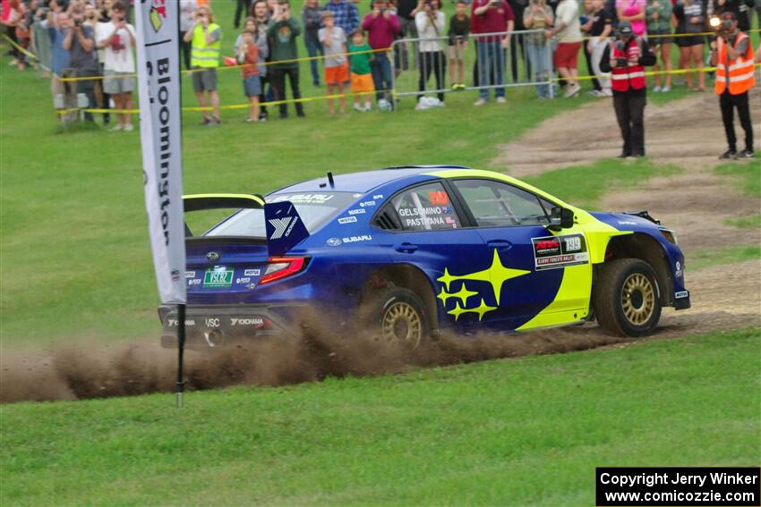 Travis Pastrana / Rhianon Gelsomino Subaru WRX ARA24 on SS1, Soo Pass.