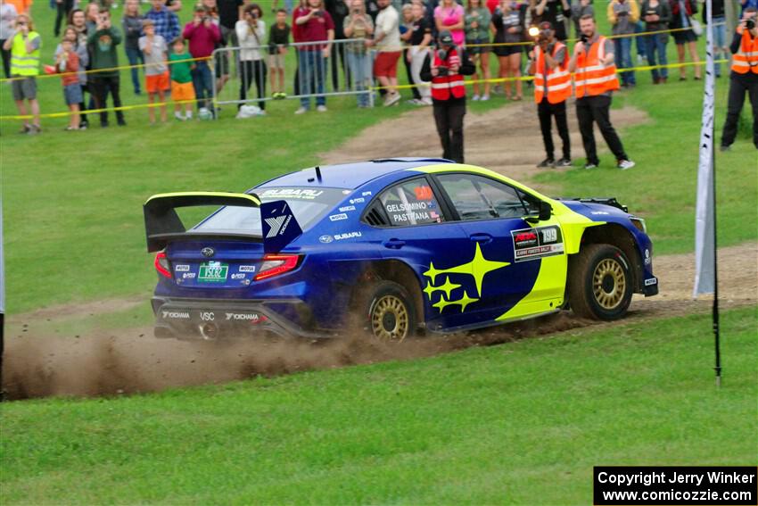 Travis Pastrana / Rhianon Gelsomino Subaru WRX ARA24 on SS1, Soo Pass.