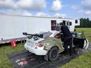 Matt Dickinson / Chris Kremer Subaru Chimera before Friday's stages.