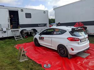 Javier Olivares / K.J. Miller Ford Fiesta Rally3 before Friday's stages.