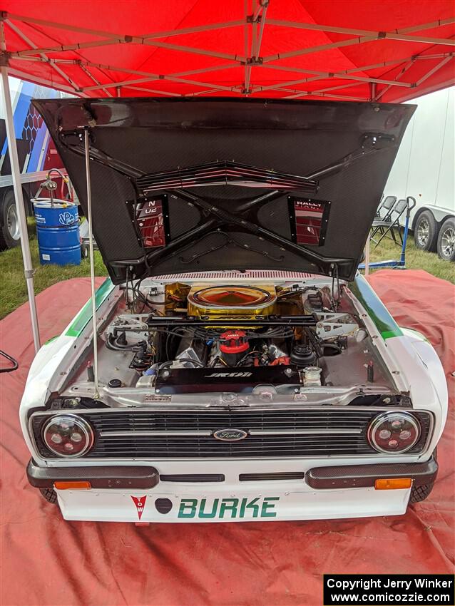 Seamus Burke / Gary McElhinney Ford Escort Mk II before Friday's stages.