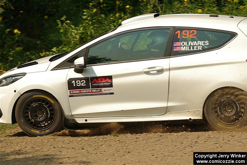 Javier Olivares / K.J. Miller Ford Fiesta Rally3 on SS2, Thorpe Tower I.