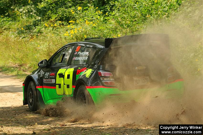 Pat Moro / Ole Holter Chevy Sonic LS on SS2, Thorpe Tower I.