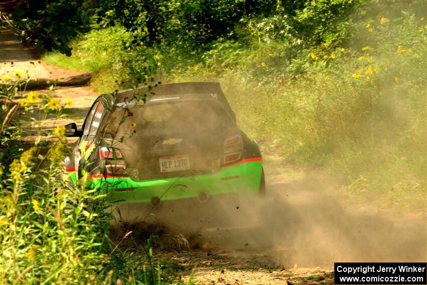 Pat Moro / Ole Holter Chevy Sonic LS on SS2, Thorpe Tower I.