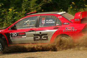 George Plsek / Danny Persein Mitsubishi Lancer WRC on SS2, Thorpe Tower I.